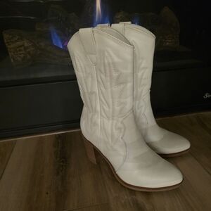 Women's White Western Boots